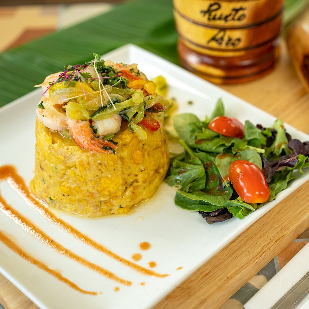 Patria Mia Restaurant Fajardo Puerto Rico Cayo Icacos Shrimp Filled Mofongo
